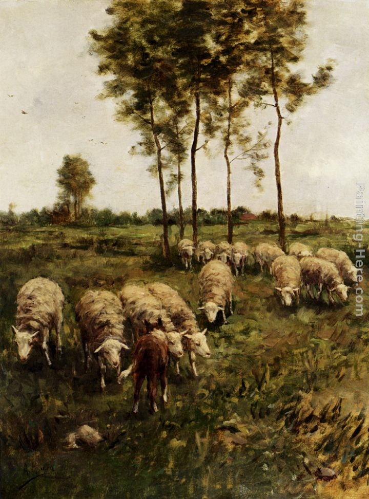 Anton Mauve Watching The Flock